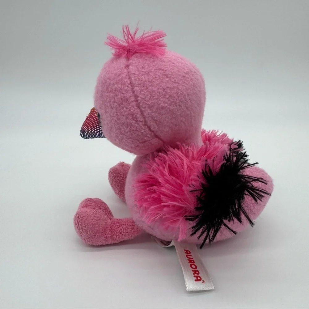 Pink Stuffed Animal Toy with Rainbow Beak